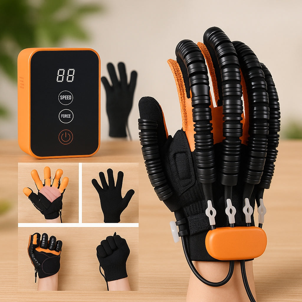 Automatic Hand Trainer Gloves for Rehabilitation and Finger Strength | Adjustable Rehab System for Home