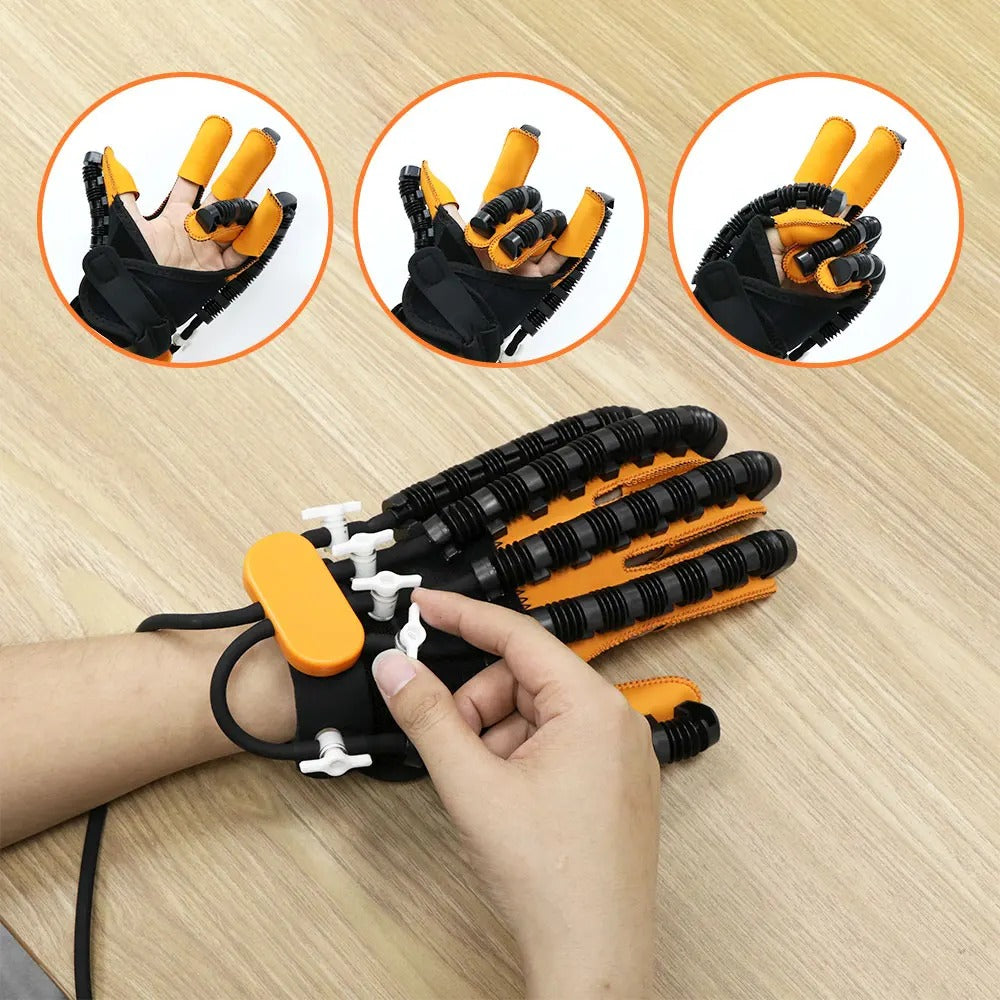 Automatic Hand Trainer Gloves for Rehabilitation and Finger Strength | Adjustable Rehab System for Home
