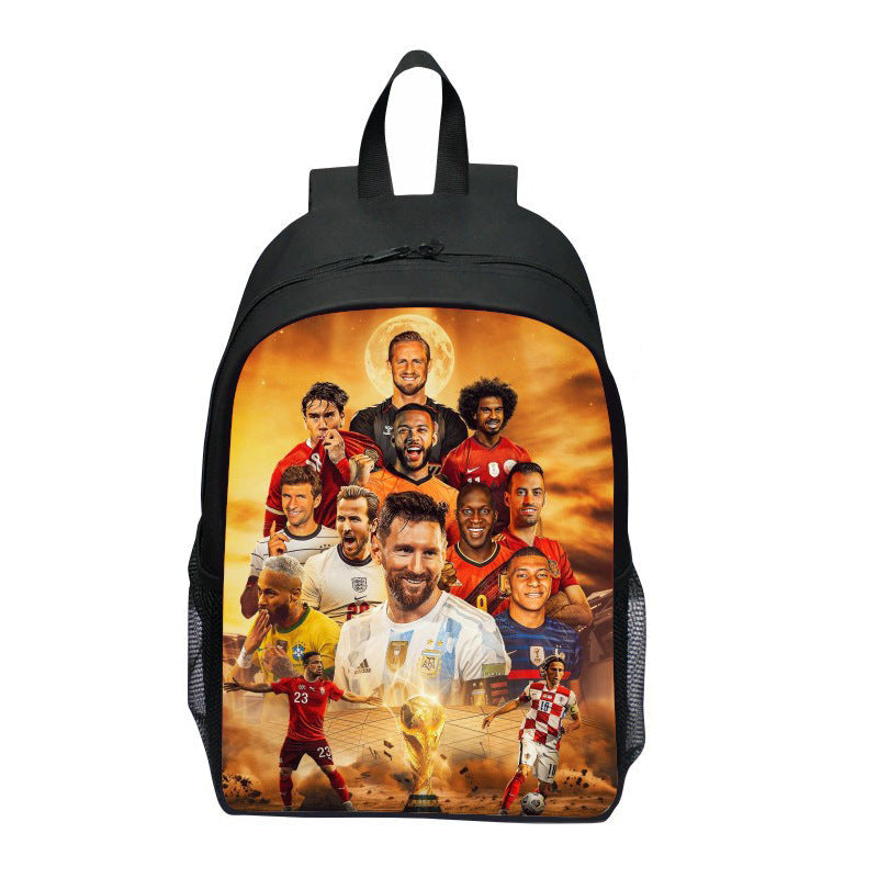 Backpack with Striking Sports Motif