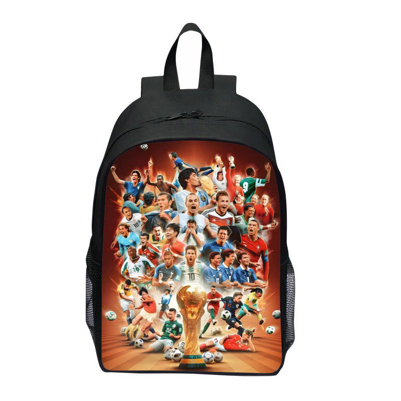 Backpack with Striking Sports Motif