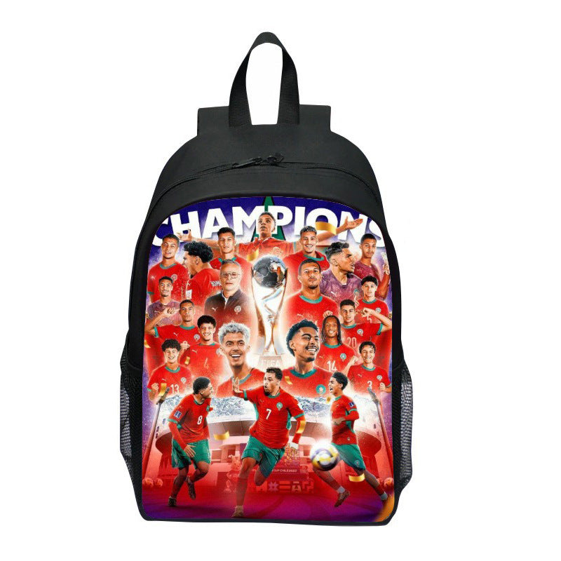 Backpack with Striking Sports Motif