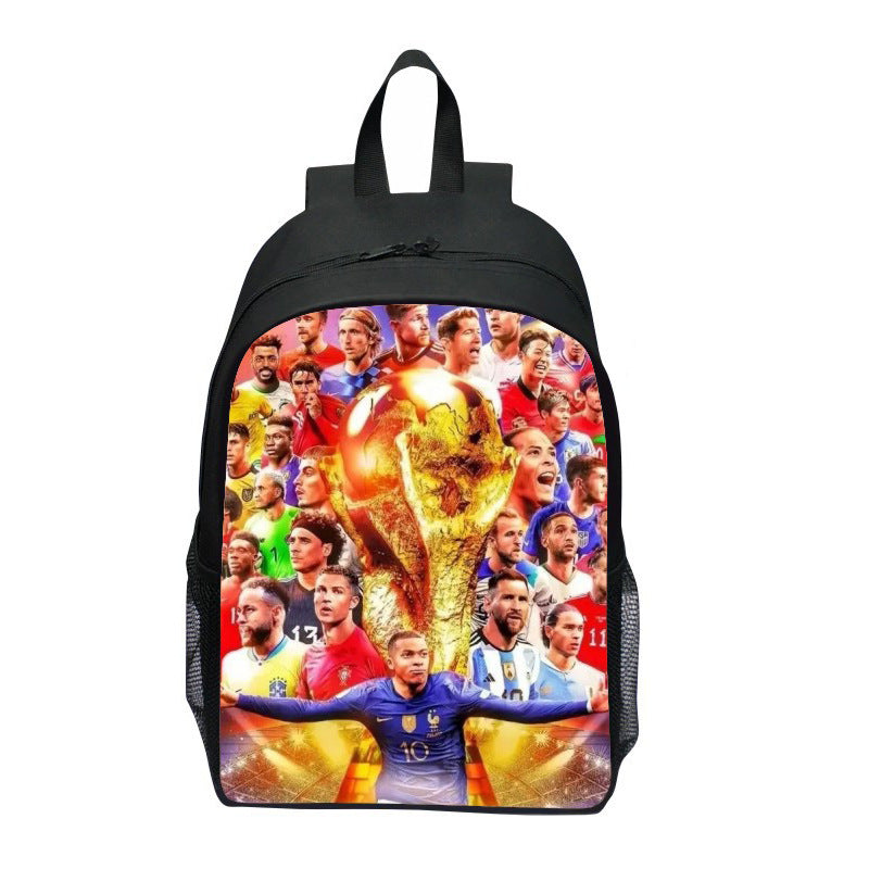 Backpack with Striking Sports Motif