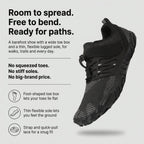 Barefoot Shoes - Wide Toe Box Barefoot Trainers - Hiking Shoes