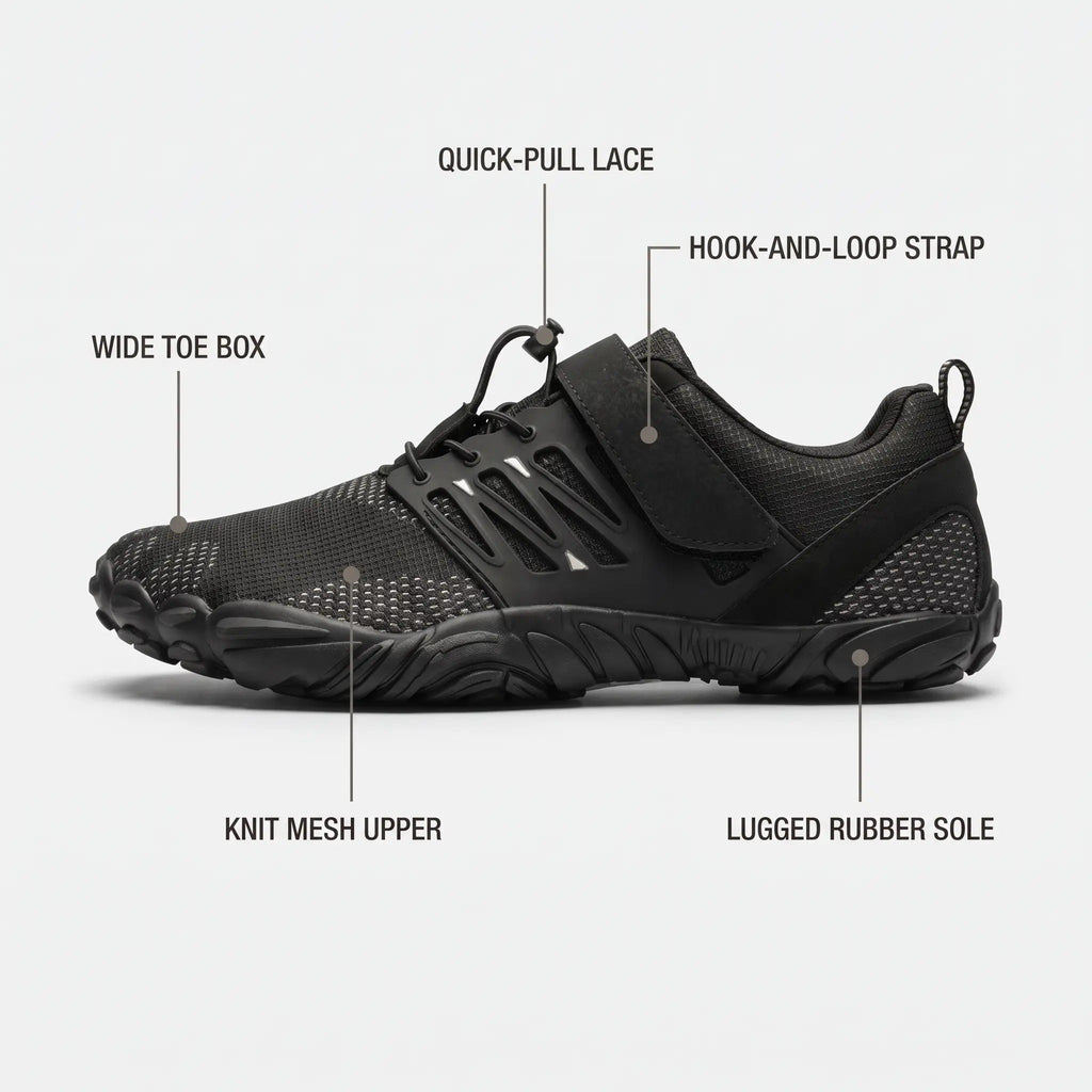 Barefoot Shoes - Wide Toe Box Barefoot Trainers - Hiking Shoes