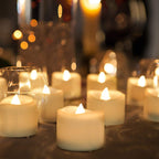 Battery-Powered Wax-Like Flicker Tealight Candle Set