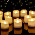 Battery-Powered Wax-Like Flicker Tealight Candle Set