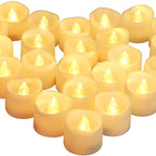 Battery-Powered Wax-Like Flicker Tealight Candle Set