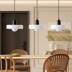 Bauhaus 3-Light Pendant Lamp — Coloured Glass Shades, G9 Bulbs, Warm White Illumination