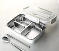 BentoBox Leakproof Stainless Steel Lunch Box — Three Compartments