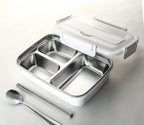 BentoBox Leakproof Stainless Steel Lunch Box — Three Compartments