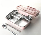BentoBox Leakproof Stainless Steel Lunch Box — Three Compartments