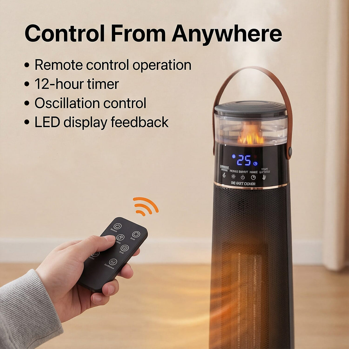 Bliss - Beyond PTC 4 in 1 - Heater and Humidifier 1100-2000 Watts - Black