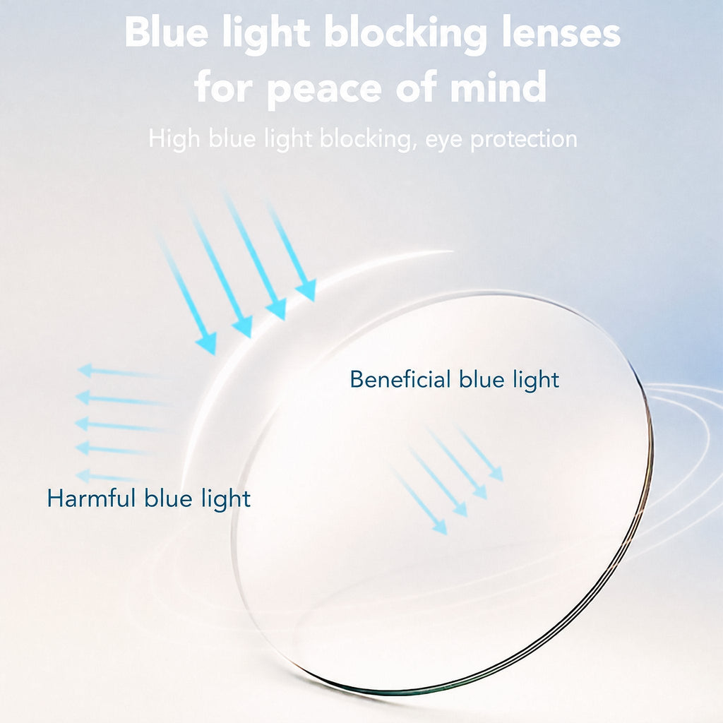 Blue Light Blocking Half-Rim Glasses