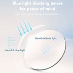 Blue Light Blocking Half-Rim Glasses