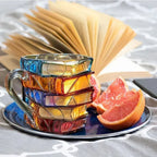 Book Spine Shaped Glass Mug for Literature Enthusiasts and Readers