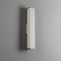 Brass LED Wall Sconce with Alabaster Shade for Modern Interiors