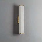 Brass LED Wall Sconce with Alabaster Shade for Modern Interiors