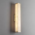 Brass LED Wall Sconce with Alabaster Shade for Modern Interiors