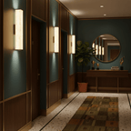 Brass LED Wall Sconce with Alabaster Shade for Modern Interiors
