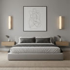 Brass LED Wall Sconce with Alabaster Shade for Modern Interiors