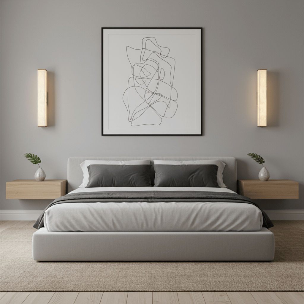 Brass LED Wall Sconce with Alabaster Shade for Modern Interiors