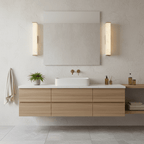 Brass LED Wall Sconce with Alabaster Shade for Modern Interiors