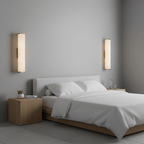 Brass LED Wall Sconce with Alabaster Shade for Modern Interiors