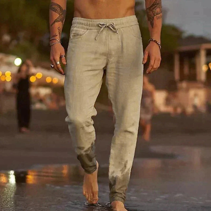 Breathable Linen Drawstring Joggers