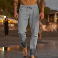 Breathable Linen Drawstring Joggers