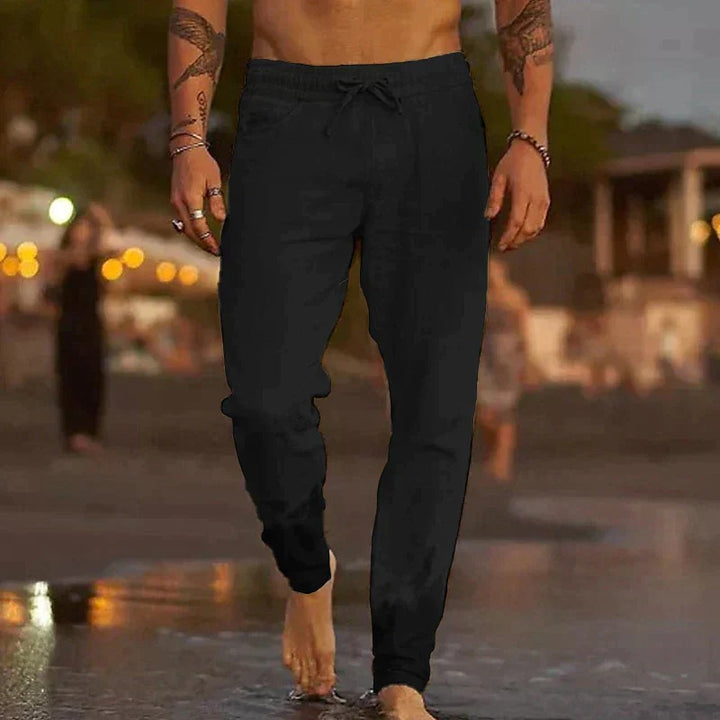 Breathable Linen Drawstring Joggers
