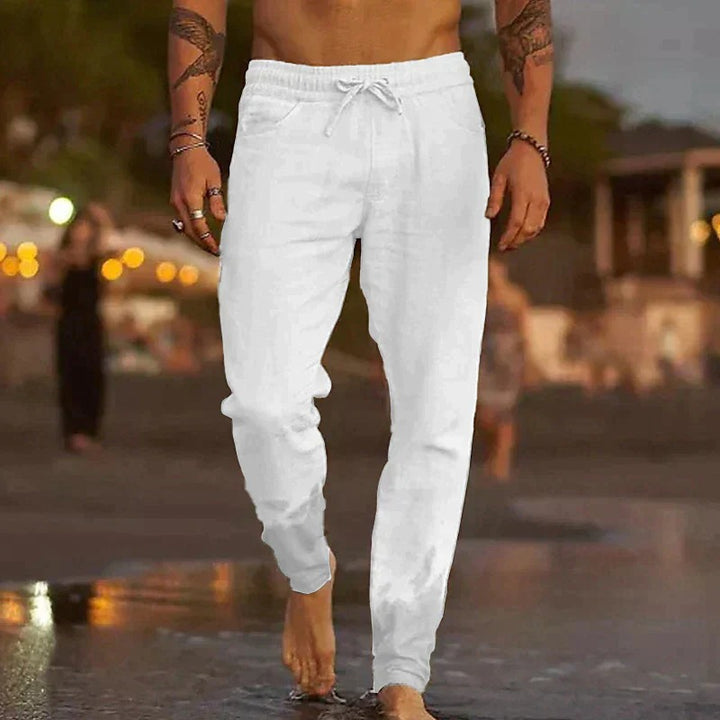 Breathable Linen Drawstring Joggers