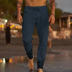 Breathable Linen Drawstring Joggers