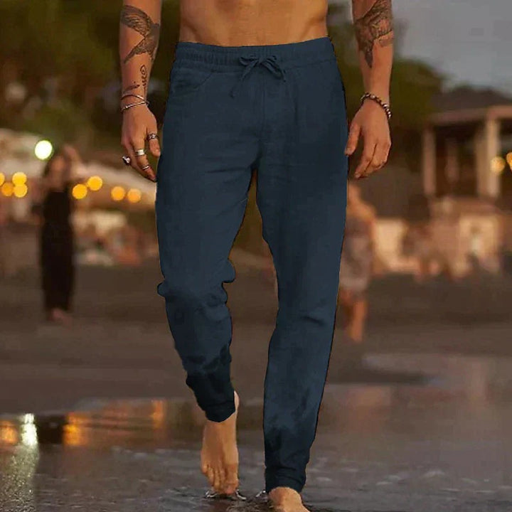Breathable Linen Drawstring Joggers