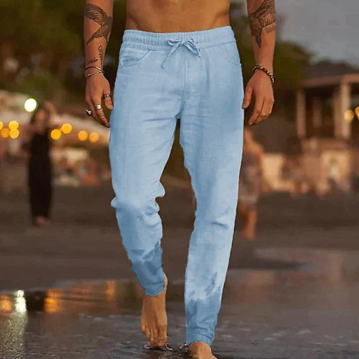 Breathable Linen Drawstring Joggers