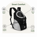 Breathable Mesh & Ergonomic Padded Dog Carrier Backpack (Removable Base)