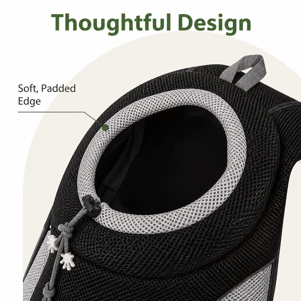 Breathable Mesh & Ergonomic Padded Dog Carrier Backpack (Removable Base)
