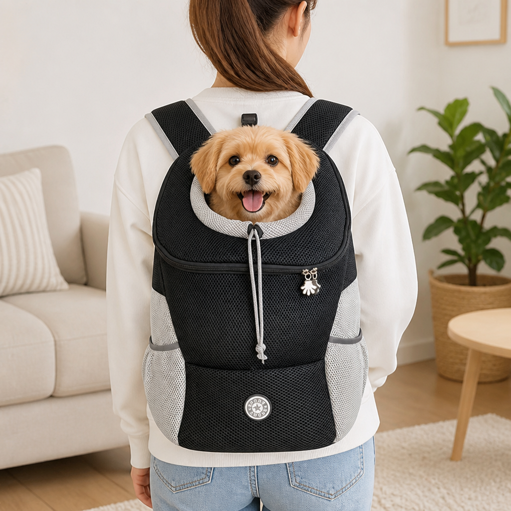 Breathable Mesh & Ergonomic Padded Dog Carrier Backpack (Removable Base)