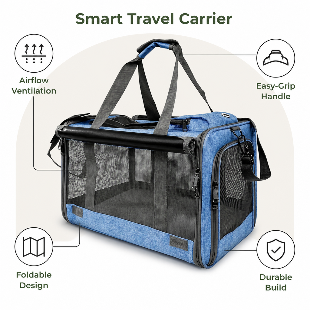 Breathable Mesh & Foldable Airline-Approved Travel Carrier