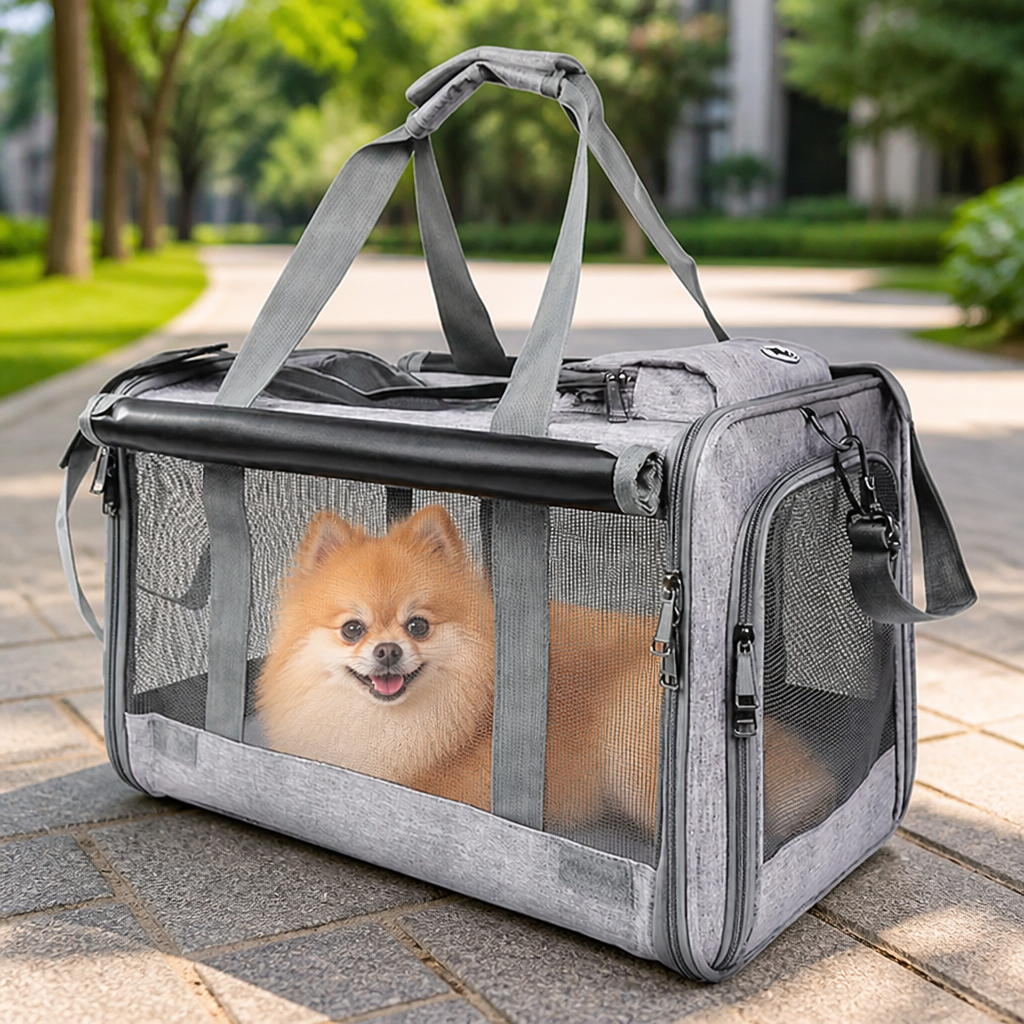 Breathable Mesh & Foldable Airline-Approved Travel Carrier