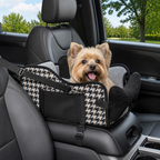 Breathable mesh & safety harness dog car seat