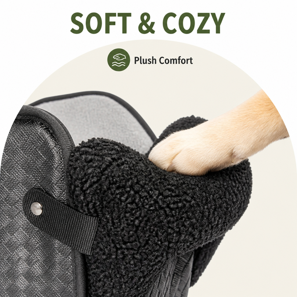 Breathable mesh & safety harness dog car seat