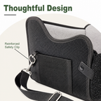 Breathable mesh & safety harness dog car seat