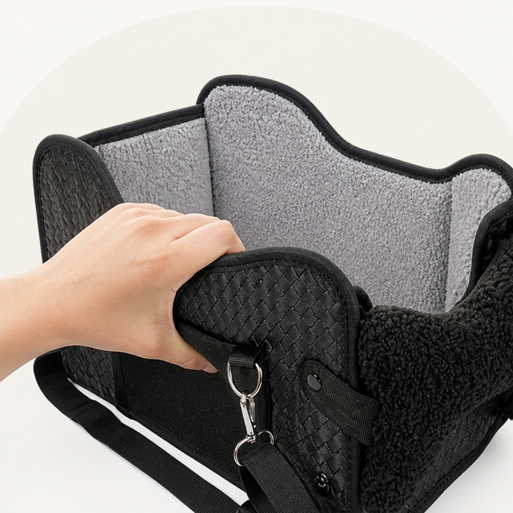 Breathable mesh & safety harness dog car seat