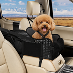 Breathable mesh & safety harness dog car seat