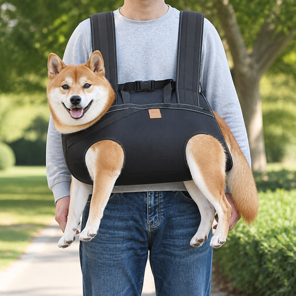 Breathable Oxford cloth & padded straps dog carrier backpack