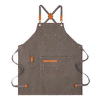 Canvas Sleeveless Apron, Waterproof and Oil-Proof Cotton Canvas