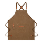 Canvas Sleeveless Apron, Waterproof and Oil-Proof Cotton Canvas