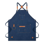 Canvas Sleeveless Apron, Waterproof and Oil-Proof Cotton Canvas