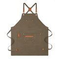 Canvas Sleeveless Apron, Waterproof and Oil-Proof Cotton Canvas