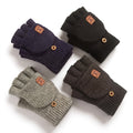 Cashmere Convertible Mittens Fingerless Knit Touchscreen Hand Warmers
